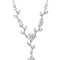 Women'S Fine Silver Plated Cubic Zirconia Vine Pendant Necklace, 18"